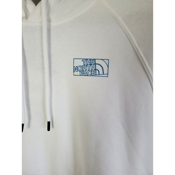 The North Face Hoodie Pullover Womens Large Graphic Never Stop Exploring White - Picture 7 of 13
